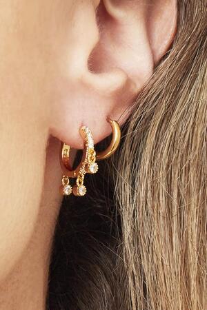 Earrings Little Hoops 1,2cm Gold Stainless Steel h5 Picture2
